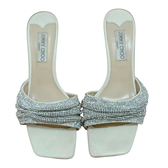 Jimmy Choo Naria Crystal Mesh Slide Sandal size EU 41/US 10.5 - Picture 3 of 16